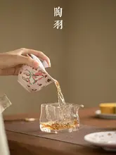 高級陶器製 急須兼用茶碗【紫色・防熱設計・中華風】