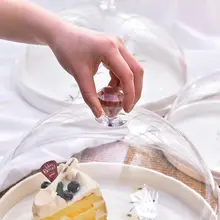 プラスチック製カバー付きフルーツ試食プレート【透明・ケーキドーム・デザート用】