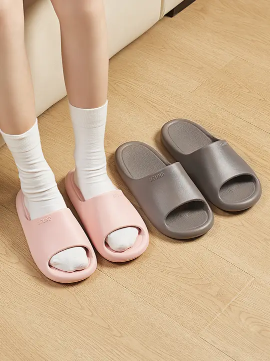 男女兼用 室内用ソフト底スリッパ【防滑・防臭・EVA厚底・バスルーム用】