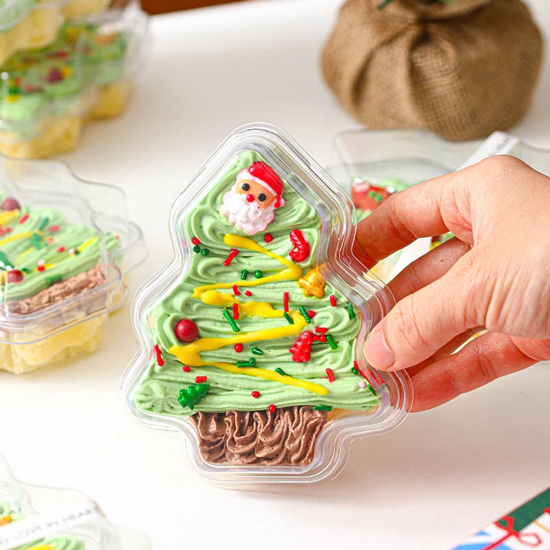 クリスマスケーキボックス：透明なクリスマスツリー型の使い方とサイズ選定ガイド