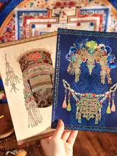 古風デザインのパズル風景ステッカー【金箔加工・趣味のミニチュアシーン用】