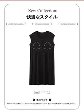 マタニティ用モダール授乳対応ナイトドレス【夏用・胸パッド付き・産後用・中長丈】