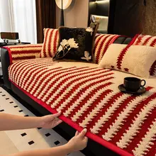 冬用 毛糸ソファクッション【防滑・高級感あるデザイン】