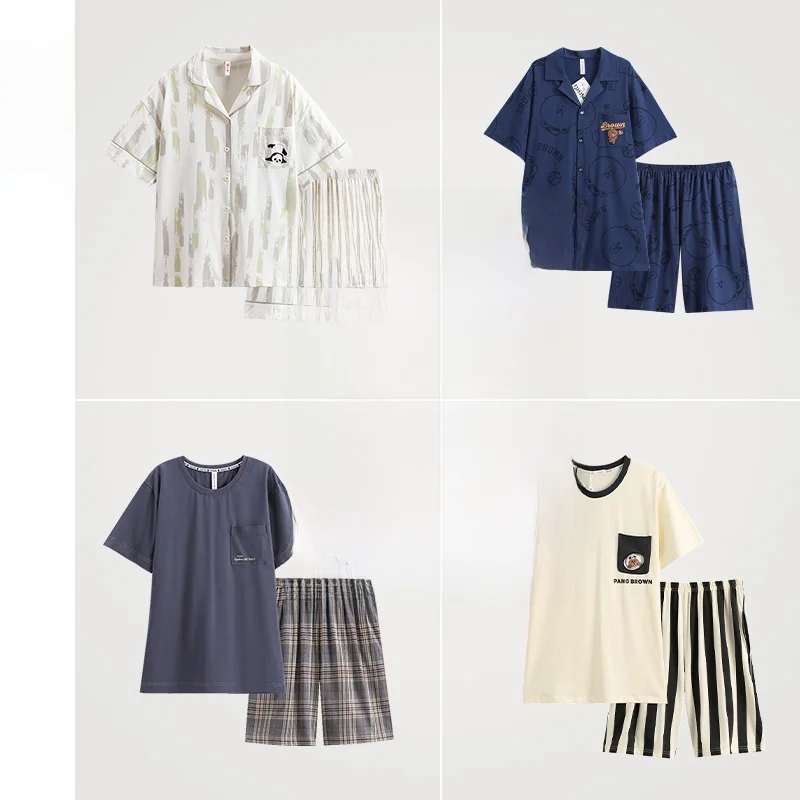 フィンテン メンズ夏用コットン短袖パジャマセットの特徴と実用性