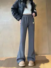 ゆったりとしたストレートパンツ【春秋用・スリムフィット・ハイウエスト・トレーニングウェア】（セットアップ対応）