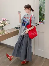 感あふれる夏用カジュアルコーディネート【Tシャツ・チェック柄スカート・セットアップ対応】