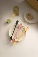 シリコンスプーン ロングハンドル コーヒーかき混ぜ ジャムすくい バターナイフ 製菓 キッチン 「Tlife Paddle」
