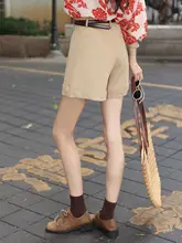 高腰ショートパンツ【夏用・フィット・カジュアル】（セットアップ対応）