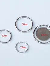 金属製のキーリング【ニッケルメッキ・頑丈なデザイン】（セットアップ対応）
