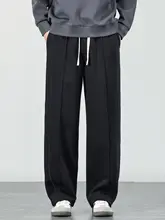 スウェットパンツ メンズ 厚手 ドレープ感 ストレート ワイド ルーズ スポーツ カジュアル 秋冬 「HAOZHI」
