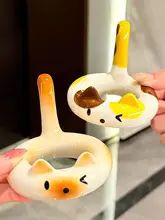 可愛いスマホスタンド【オフィス用・陶器製・多機能デスク装飾】