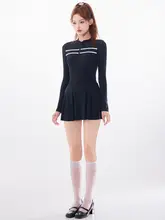 プリンセススタイル ワンピース水着【長袖・保守的・2点セット・スポーツ・温泉用】