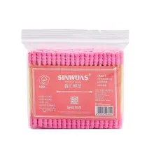 使い捨てダブルヘッドコットン棒【尖った先端・耳掃除・アイメイク用・家用】