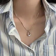 水滴型メタルネックレス【極簡風・女性用・センスのあるデザイン】