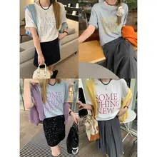 ロゴプリントTシャツ【秋用・ゆったりフィット・半袖】