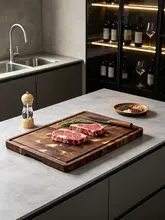 まな板 アカシア材 無垢材 厚手 両面 大型 高級感 キッチン用 家庭用 多用途