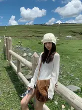 可愛いデザイン！リボン付きニット帽【女性用・春夏適用・編み地デザイン】