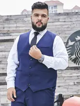 スーツベスト 男性 大きなサイズ 秋 背心 ルーズ スタイル 職業用 作業着 礼服