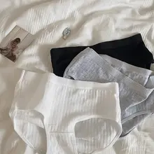 極上の柔らかさの無地ストライプショーツ【レディース・中腰・コットン製・包臀】（セットアップ対応）