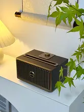 胡桃木調の Bluetooth スピーカー【レトロデザイン・高音質・デュアルスピーカー】