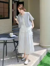 感漂う夏のコーディネート【デザイン性のある接ぎ合わせトップス・ワイドパンツ】（セットアップ対応）