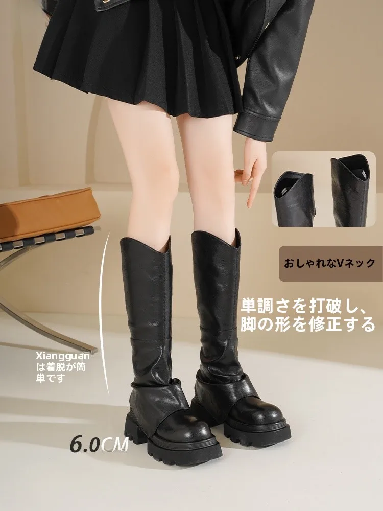 厚底ロングブーツ：高筒設計で足の疲れを軽減する女性向けファッションアイテム