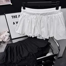 軽やかなデザインのフレアスカートパンツ【ウエストリボン・エフォートレススタイル・透け防止】（セットアップ対応）