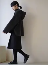 ハーチ・シア・北欧風チェックプリーツスカート【ハイウエスト・スリムシルエット・通勤用】