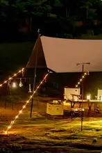 ガイロープ テントロープ 発光 LED 蓄光 ライトロープ キャンプ アウトドア タープ 夜間 視認性向上 転倒防止 ムードライト