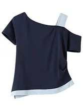 CIVICERA ユニークで美しい西洋風のステッチ Tシャツ