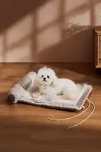冬用 小型犬用 あったか加厚ドッグベッド【クッション付き・枕付き】