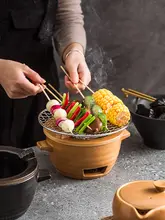 小型 日式煮茶炉セット【家庭用・全4点・茶器・炭火焙煎】