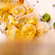 冷凍保存可能な調味料保存容器【蓋付き・パッションフルーツ用・レモン・ねぎ】