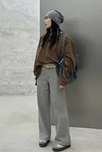 BodhlCat ストレートデニムパンツ【コットン混・トルコ風・フローニング】
