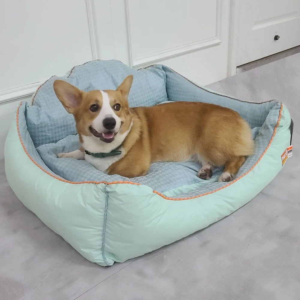 犬小屋 コーギー用犬ベッド 大型犬向け 洗える 冬用ペットマット：大型犬室内飼いに最適な高耐久ベッドの実証