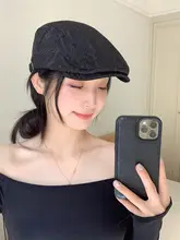 夏用 薄手 ツバ付きベレー帽【UVカット・アンティークスタイル】