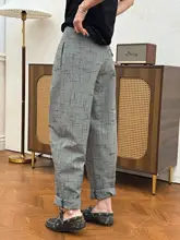 グレーのシンプルでしたストレートパンツ【小柄向け・春用・極上の柔らかさ】（セットアップ対応）
