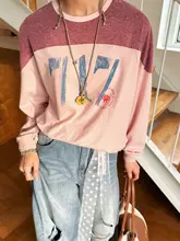 配色デザイン 長袖Tシャツ【カジュアルスタイル・快適な着心地】