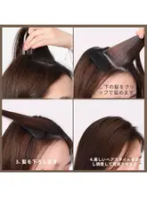 髪のボリュームアップ！高視覚効果のヘアクッション【透明・前髪クリップ付き】
