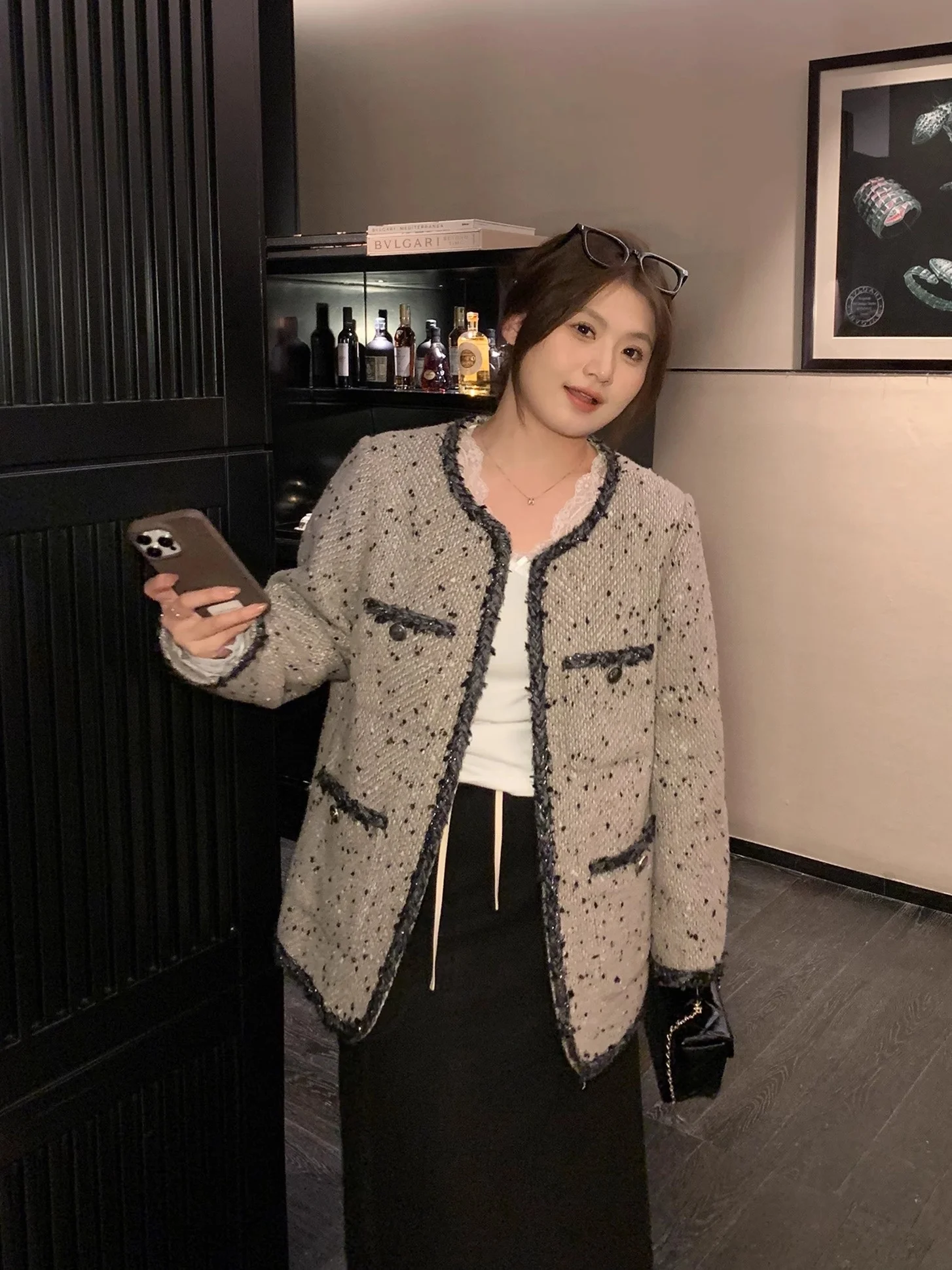 ALIN冬用コート：ゆったりシルエットで雪景色旅行に最適なファッションコーデ