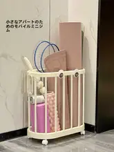 フィットネス器具収納カート【移動式・キャスター付き・ヨガマット・フォームローラー収納】