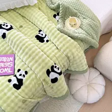 リバーシブルフリース洗えるドットキルト【春秋冬用・大人用】