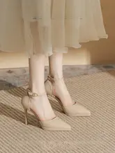 夏用 脱色防水ヒールパンプス【漆皮・尖ったつま先・細いヒール】