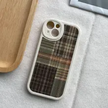 iPhone用ケース【レトロアート・全包み・チェック柄】（セットアップ対応）