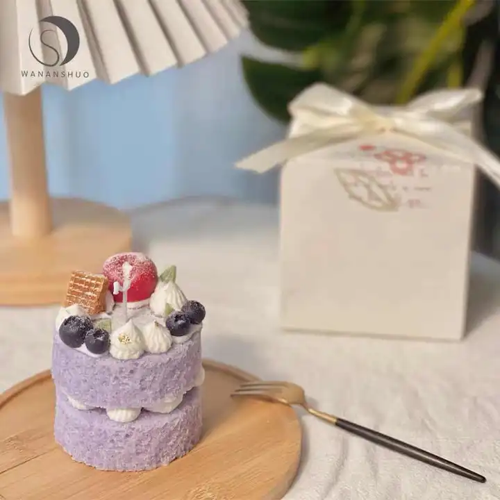 アロマキャンドル用シリコン型【円形ケーキデザイン・DIY・創意ギフト】