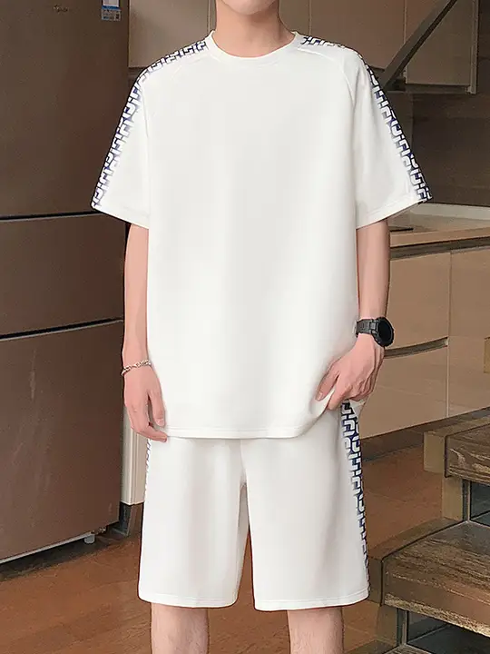 アイスシルク速乾 メンズ 半袖シャツ＆ショートパンツ【通気性・・夏用】（セットアップ対応）