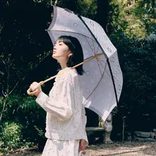 TBH パンダデザイン バンブーハンドルの強化防風傘【直柄・大きなサイズ】