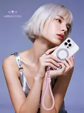 高品質スマホストラップ【マカロンカラー・回転式スプリングクリンチ・丸型フック・スマホ用・アクセサリー】