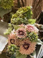 かわいらしいくまのひまわりブーケ【造花・インテリア装飾用】
