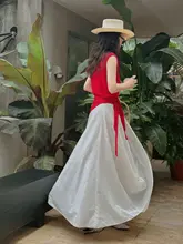 TOP フレンチアシンメトリープリーツスカート